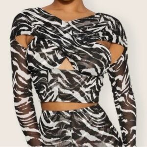 NWT! NAKED WARDROBE MESH TOP